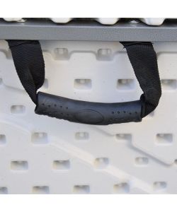 Tavolo pieghevole richiudibile a valigia in resina Bianco struttura in ferro 240X70X74 DG45064
