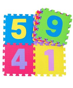 9PZ Tappetino piastrella puzzle NUMERI 32X32X1 per bambini