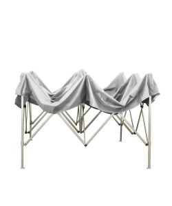 Gazebo richiudibile pieghevole 3 X 4,5 Bianco ricoperto in PVC impermeabile