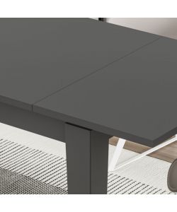 Effezeta Tavolo allungabile rettangolare antracite 140x80 cm