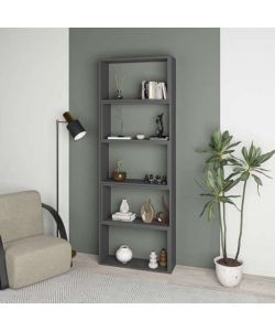 Libreria Wish estensibile angolare antracite 200h
