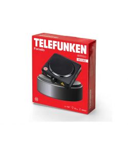 Telefunken Fornello Elettrico Mono Piastra 1000W Nero Cottura Rapida