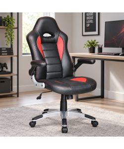 Poltrona Direzionale Gamer - Rosso e Nero - Ergonomica 70x50x110 cm