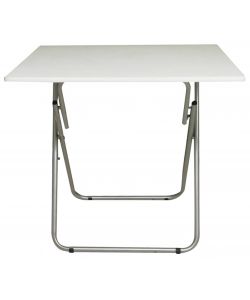 Tavolino pieghevole 80 x 60 x 72 h cm bianco