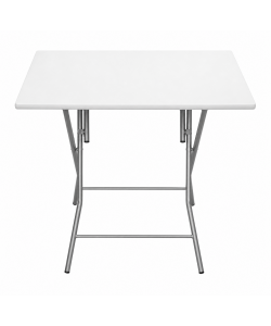 Tavolino Pieghevole Bianco 80 x 60 x 72 cm - Design Pratico