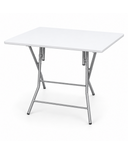 Tavolino Pieghevole Bianco 80 x 60 x 72 cm - Design Pratico