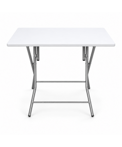 Tavolino Pieghevole Bianco 80 x 60 x 72 cm - Design Pratico