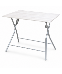Domo Mea - Tavolo Pieghevole 70 x 100 cm in Metallo e MDF Canadian
