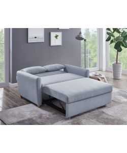 Divano letto due posti pull out grigio 140 x 86 x 88 cm