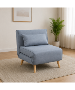 Domo Mea Poltrona Letto Grigia Design Scandinavo Salvaspazio - 76x80x74 cm