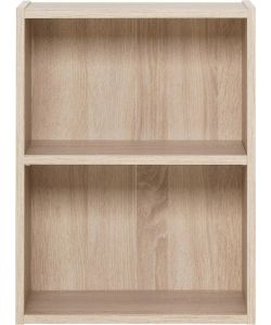 Domo Mea - Libreria 2 Ripiani in Legno Naturale 40x29x54 cm