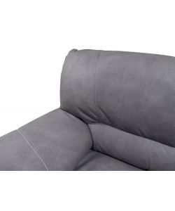 	Divano Due Posti Jupiter Beige in Nabuk 158x90x86 cm con Piedini