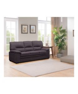 Divano 3 Posti Jupiter Brown in Nabuk 206x90x86 cm Elegante e Confortevole