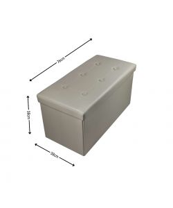 Domo Mea Pouf Pieghevole Taupe - 76x38x38cm