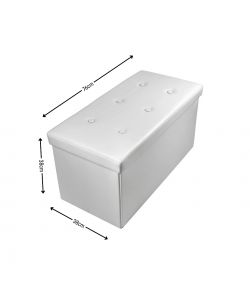 Domo Mea Pouf Pieghevole Bianco - 76x38x38cm