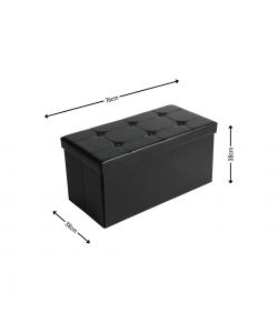 Domo Mea Pouf Pieghevole Nero - 76x38x38cm