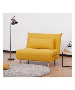 Domo Mea Poltrona Letto Gialla Design Scandinavo - Tessuto Moderno 76x80x74 cm