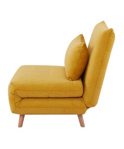 Domo Mea Poltrona Letto Gialla Design Scandinavo - Tessuto Moderno 76x80x74 cm