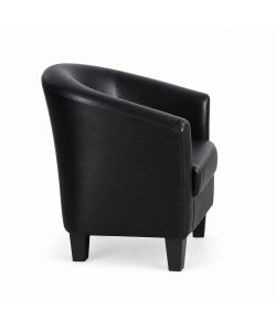 Poltroncina in Ecopelle Nera - Comoda e Elegante 73,5x65,5x72,5 cm
