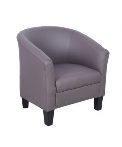 Poltroncina Ecopelle Fango a Pozzetto - 73,5x65,5x72,5 cm