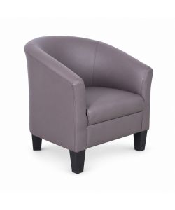 Poltroncina Ecopelle Fango a Pozzetto - 73,5x65,5x72,5 cm