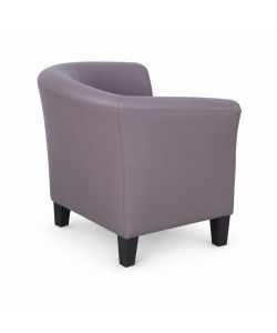 Poltroncina Ecopelle Fango a Pozzetto - 73,5x65,5x72,5 cm