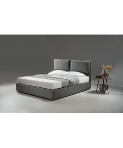 Domo Mea Letto Contenitore Grigio con Cuscino - 160x190 cm
