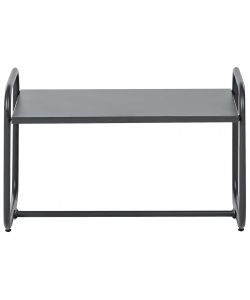Domo Mea Salotto da Giardino Milos in Ferro Nero con Cuscini Ecr - Set Completo Divanetto, Poltrone e Tavolino