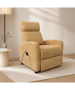 Domo Mea Poltrona Reclinabile Vibromassaggiante Crema - Comfort e Stile