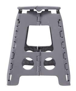 Sgabello Pieghevole Grigio in Plastica - 39x29x22 cm