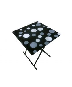 Domo Mea Tavolino Pieghevole a Pois 60x60 cm - Design Moderno e Pratico