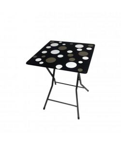 Domo Mea Tavolino Pieghevole a Pois 60x60 cm - Design Moderno e Pratico