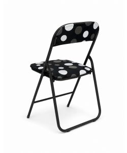 Domo Mea Sedia Pieghevole a Pois - Struttura in Acciaio - Nero - L44 x P45 x A79 cm