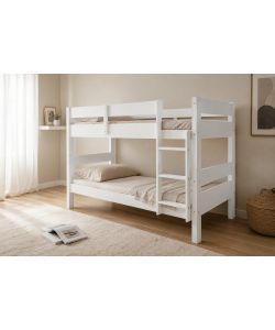 Domo Mea Letto a Castello in Legno Bianco - 199x89.5 cm