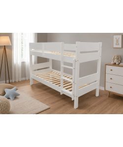 Domo Mea Letto a Castello in Legno Bianco - 199x89.5 cm