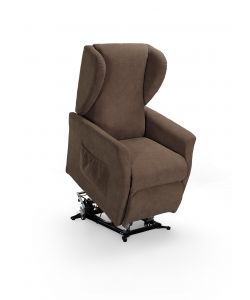 Domo Mea Poltrona Reclinabile Viki in Tessuto Marrone - Idrorepellente 73x85x105 cm