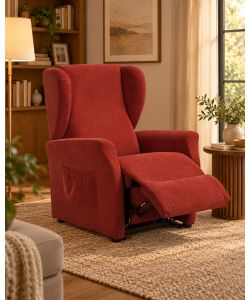 Domo Mea Poltrona Viki Reclinabile Rossa - Funzione Lift e Relax