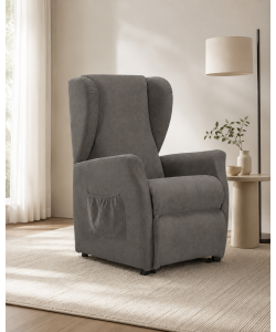 Domo Mea Poltrona Viki Reclinabile Grigia  - Funzione Lift e Relax
