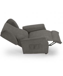 Domo Mea Poltrona Reclinabile Viki in Tessuto Grigio Idrorepellente - 73x85x105 cm