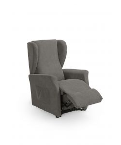 Domo Mea Poltrona Reclinabile Viki in Tessuto Grigio Idrorepellente - 73x85x105 cm