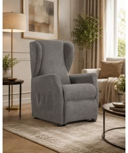 Domo Mea Poltrona Viki Reclinabile Grigia  - Funzione Lift e Relax