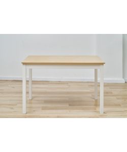 Domo Mea - Set Tavolo e Sedie Bianco e Rovere - Tavolo 118x74 cm