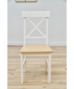 Domo Mea - Set Tavolo e Sedie Bianco e Rovere - Tavolo 118x74 cm