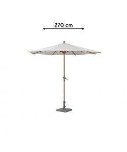 Domo Mea Ombrellone Esterno in Bamboo - Bianco - 270cm
