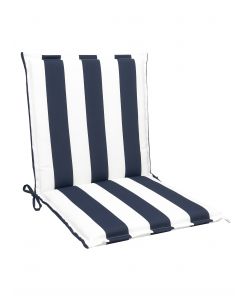 Cuscino da esterno spalla bassa righe blu navy