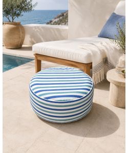 Pouf Gonfiabile Domo Mea - Righe Blu - 53x23 cm