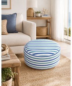 Pouf Gonfiabile Domo Mea - Righe Blu - 53x23 cm