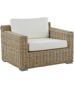 Domo Mea Poltrona da Esterno in Rattan Beige - 110x85x63 cm