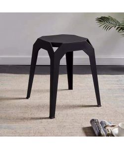 Domo Mea Sgabello Nero Compatto 37x37 cm - Design Elegante e Versatile