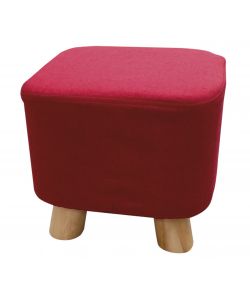 Pouff Sgabello in Tessuto Rosso